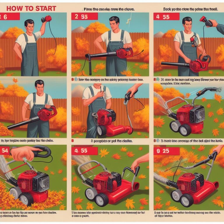 how to start a leaf blower